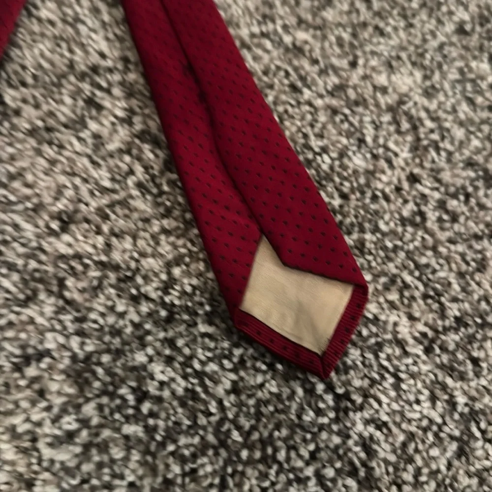 Red/Black Dot Pattern Neck Tie Men’s Accessory